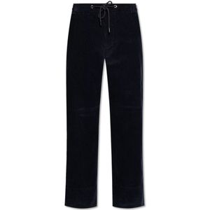Moncler, Heren, Broeken, Blauw, Maat: L Corduroy,