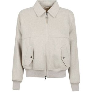 Brunello Cucinelli, Dames, Jassen, Beige, Maat: 2XS