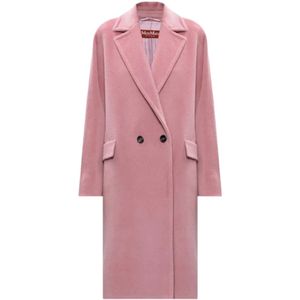 Max Mara, Dames, Mantels, Roze, Maat: M Wol,