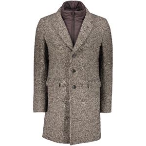 Herno, Heren, Mantels, Bruin, Maat: L Wol,