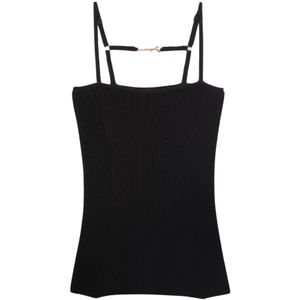 Jacquemus, Dames, Tops, Zwart, Maat: 2XS Wol,