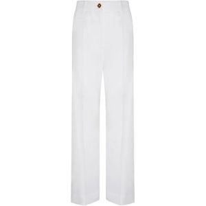 Patou, Dames, Broeken, Wit, Maat: 2XS Katoen,