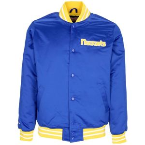 Mitchell & Ness, Heren, Jassen, Blauw, Maat: XL Satijn,