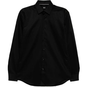 Hugo, Heren, Overhemden, Zwart, Maat: 2XL Katoen,