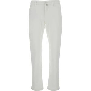 Jacob Cohën, Heren, Broeken, Wit, Maat: W30 Katoen,