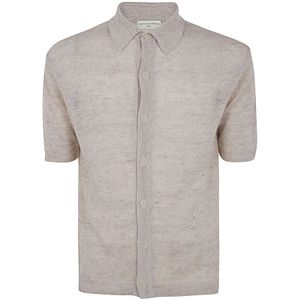 Filippo De Laurentiis, Heren, Overhemden, Grijs, Maat: 2XL Linnen,