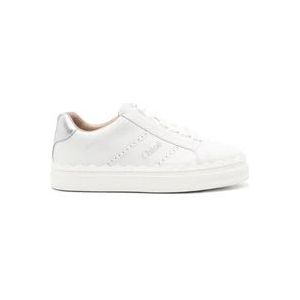 Chloé Witte Sneakers met Geperforeerde Details , White , Dames , Maat: 39 EU