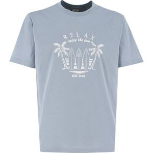 Eleventy, Heren, Tops, Blauw, Maat: 2XL Katoen,