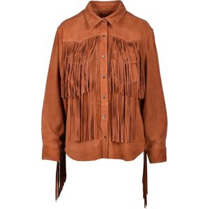 Wild Cashmere, Dames, Blouses & Shirts, Bruin, Maat: S Kasjmier,