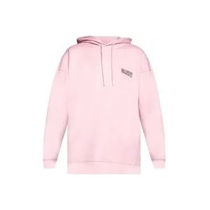 Ganni Geborduurde hoodie , Pink , Dames , Maat: 2XS