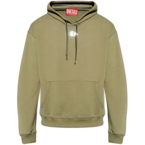 Diesel, Heren, Sweatshirts & Hoodies, Groen, Maat: 3XL Katoen,