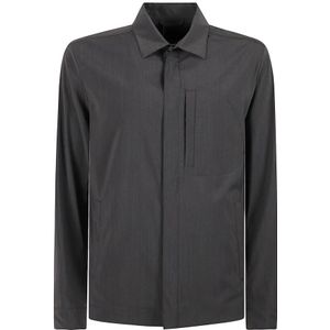 Herno, Heren, Jassen, Grijs, Maat: M Wol,