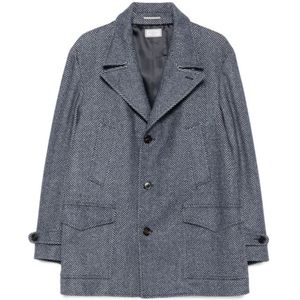 Brunello Cucinelli, Heren, Jassen, Blauw, Maat: L Zijde,