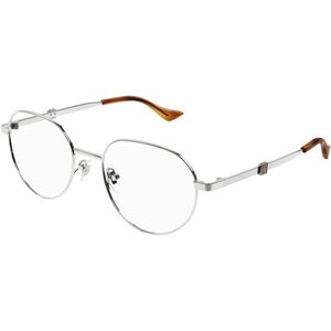 Gucci - GG1496O 003 - Optische Monturen - Zilver - Metaal - Ronde