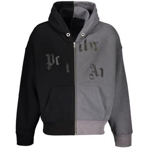Palm Angels, Heren, Sweatshirts & Hoodies, Zwart, Maat: L Katoen,