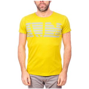 Armani Jeans, Heren, Tops, Geel, Maat: 2XL Katoen,