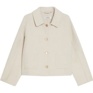 Max Mara, Dames, Jassen, Beige, Maat: 3XL Wol,