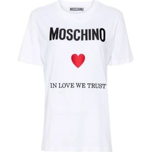 Moschino, Dames, Tops, Wit, Maat: XS Katoen,
