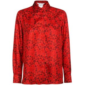 Max Mara, Dames, Blouses & Shirts, Rood, Maat: 4XS Zijde,