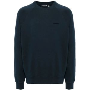 J.Lindeberg, Heren, Sweatshirts & Hoodies, Blauw, Maat: L Katoen,