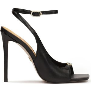 Pumps - Zwart - Leer - Metalen Monogram