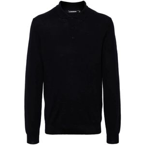 J Lindeberg Heren Noel Light Merino Polo Navy