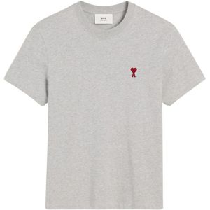 Ami Paris, Heren, Tops, Grijs, Maat: S Katoen,
