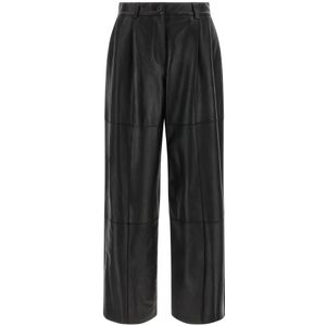 P.a.r.o.s.h., Dames, Broeken, Bruin, Maat: S Leer,