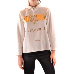 Moschino, Dames, Sweatshirts & Hoodies, Wit, Maat: 2XS Katoen,