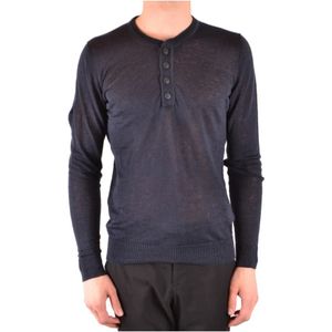 Woolrich, Heren, Truien, Blauw, Maat: XL Linnen,