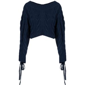 Kenzo, Dames, Truien, Blauw, Maat: S Katoen,