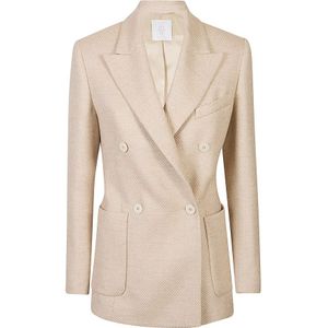 Eleventy, Dames, Jassen, Beige, Maat: S Zijde,