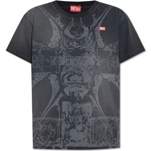 Diesel, Dames, Tops, Grijs, Maat: L Katoen,