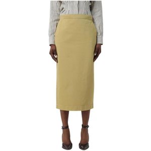 Max Mara, Dames, Rokken, Geel, Maat: XS Katoen,