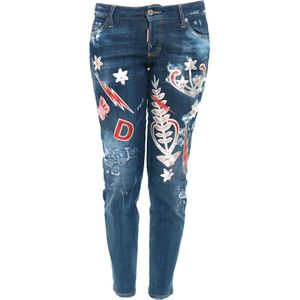 Dsquared2, Dames, Jeans, Blauw, Maat: S Katoen,