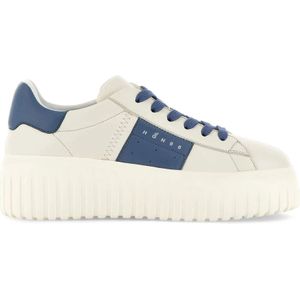 Hogan Blauwe Sneakers met H-Stripes , Blue , Dames , Maat: 40 EU