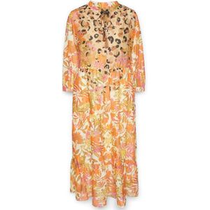 Elena Mirò, Dames, Jurken, Veelkleurig, Maat: L Katoen,