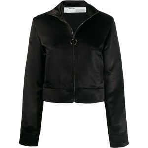 Off White, Dames, Sweatshirts & Hoodies, Zwart, Maat: XS Katoen,