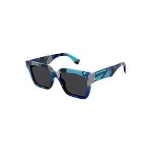 Gucci Blauwe zonnebril voor vrouwen , Multicolor , Dames , Maat: 54 MM