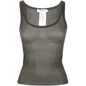 Max Mara, Dames, Tops, Groen, Maat: S Zijde,