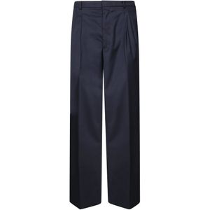 Amaránto, Heren, Broeken, Blauw, Maat: L Wol,