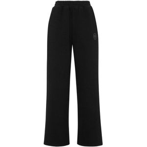 Plein Sport - Broek - Zwart - Sweatstof - Wide Leg - Mid Waist