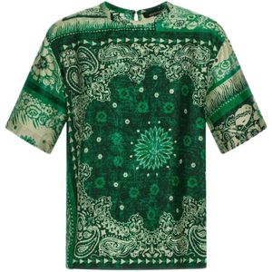 Roberto Cavalli, Dames, Tops, Groen, Maat: 2XS Zijde,