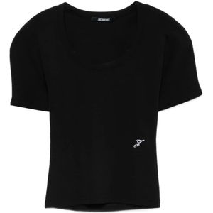 Jacquemus, Dames, Tops, Zwart, Maat: M Katoen,