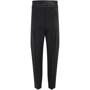 Erika Cavallini, Dames, Broeken, Zwart, Maat: S Wol,