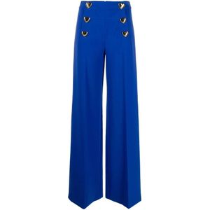 Moschino, Dames, Broeken, Blauw, Maat: XS Poliester,