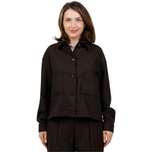 Circolo 1901, Dames, Jassen, Bruin, Maat: 2XS Flanel,