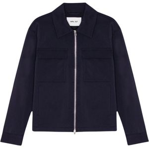 Nn07, Heren, Jassen, Blauw, Maat: L Katoen,