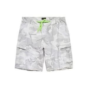 Balenciaga Camouflage Print Distressed Shorts , Gray , Heren , Maat: S