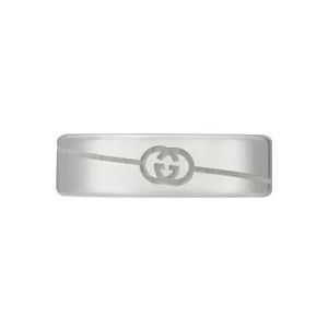 Gucci Zilveren ring met Interlocking G-logo , Gray , Dames , Maat: 52 MM